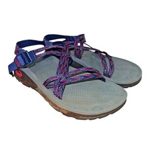 Chaco Z/Cloud 2 Sandals Womens 9 Pre-Owned‎ Athletic Navy Strappy Toe Loop Hike